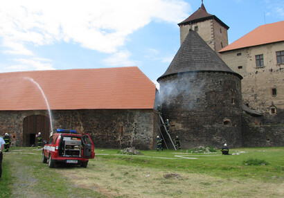 Vodní hrad Švihov - Galerie akcí - Hasičské cvičení